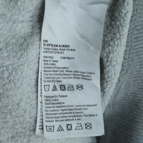 Timberland Men's Grey Pullover Hoodie L Logo Fleece Sweatshirt