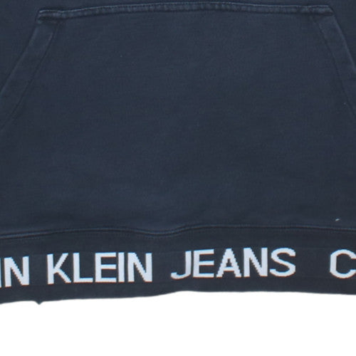 Calvin Klein Jeans Womens Black Cotton Pullover Hoodie M