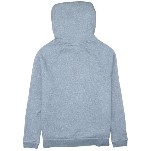 Nike Women Grey Hoodie Medium Funnel Neck Pullover Cotton Blend