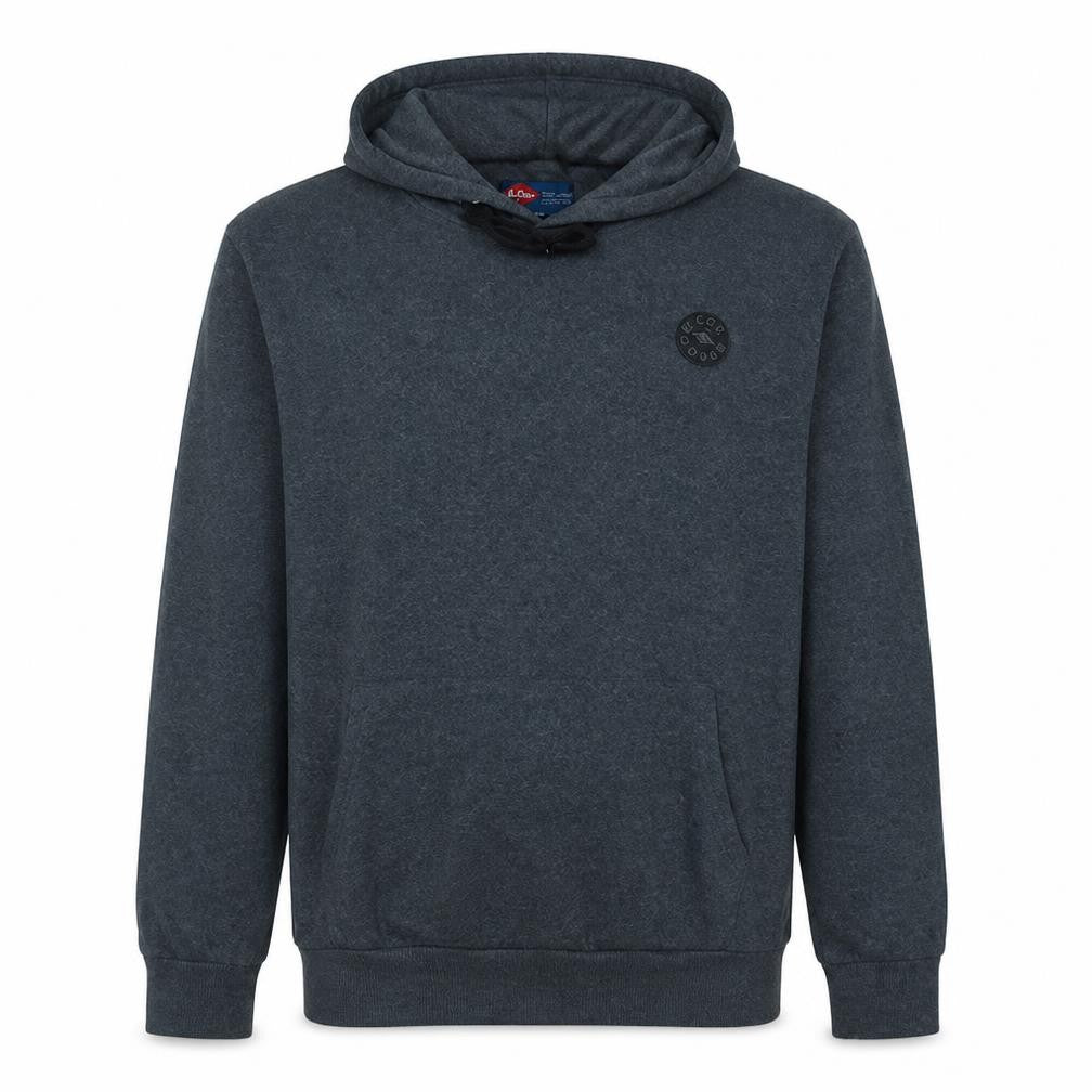 Lee Cooper Men's Grey 2XL Pullover Hoodie with Logo