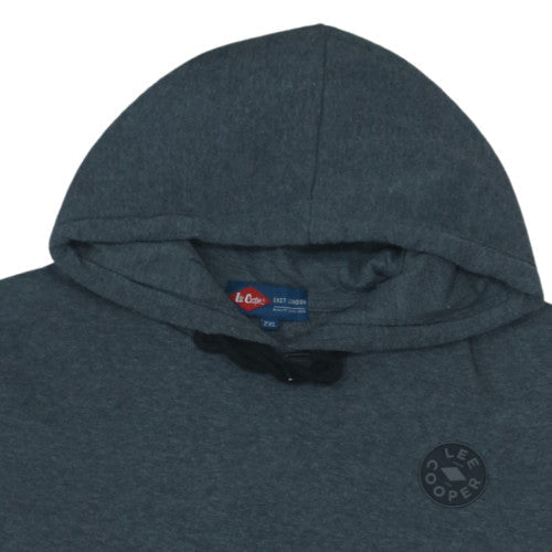 Lee Cooper Men's Grey 2XL Pullover Hoodie with Logo