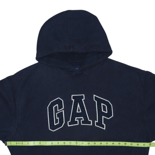 GAP Men’s Navy Blue Pullover Hoodie Small Logo Fleece Sweatshirt