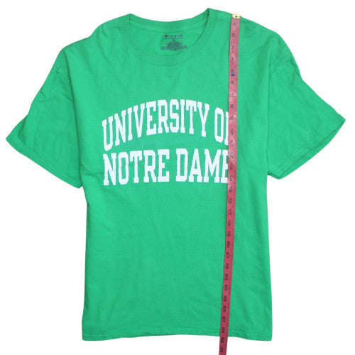 Champion Men's Green University of Notre Dame Crew Neck T-Shirt XL