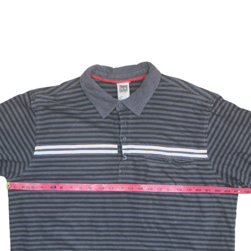 The North Face Men's Blue Striped Cotton Polo Shirt XL