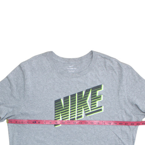 Nike Men's Grey Graphic Logo Crew Neck T-Shirt XL