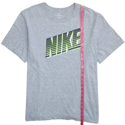 Nike Men's Grey Graphic Logo Crew Neck T-Shirt XL