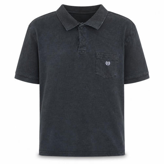 Chaps Men's Black Cotton Short Sleeve Polo Shirt XL