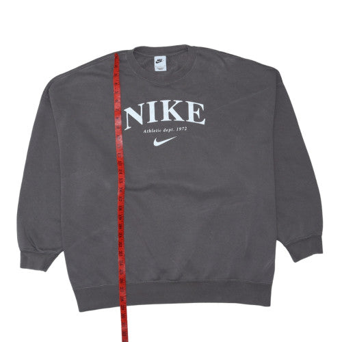 Nike Womens Grey L Crew Neck Pullover Sweatshirt