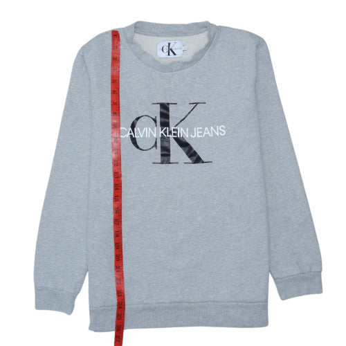 Calvin Klein Jeans Men's Grey Crew Neck Pullover Sweatshirt M