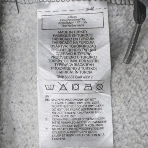 Adidas Mens Grey Sweatpants M Casual Fleece Logo Elastic Waist