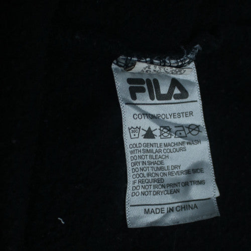 Fila Womens Black Crew Neck Pullover Sweatshirt Size 18