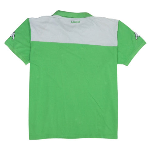 Kappa Men's Green Colourblock 3XL Football Polo Shirt
