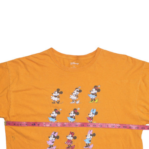 Disney Men's Orange XL Minnie Mouse Graphic Cotton T-Shirt