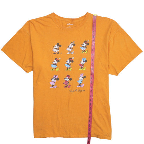 Disney Men's Orange XL Minnie Mouse Graphic Cotton T-Shirt