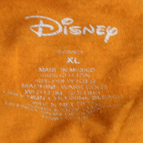 Disney Men's Orange XL Minnie Mouse Graphic Cotton T-Shirt