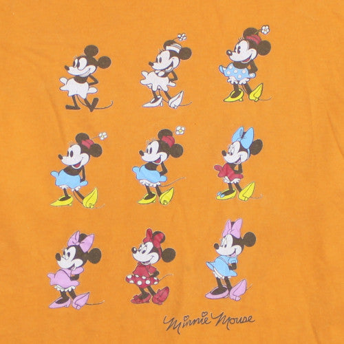 Disney Men's Orange XL Minnie Mouse Graphic Cotton T-Shirt