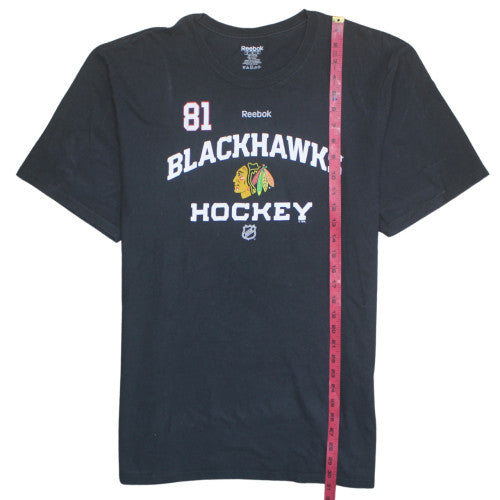Reebok Men's Black Chicago Blackhawks #81 Hossa XL T-Shirt