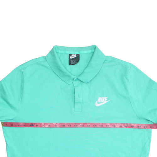 Nike Men's Green XL Cotton Short Sleeve Polo Shirt