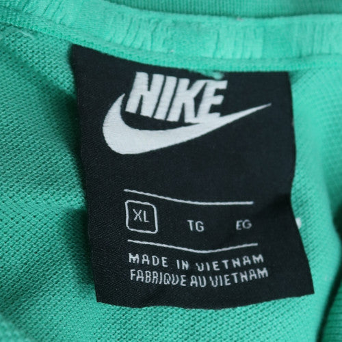 Nike Men's Green XL Cotton Short Sleeve Polo Shirt