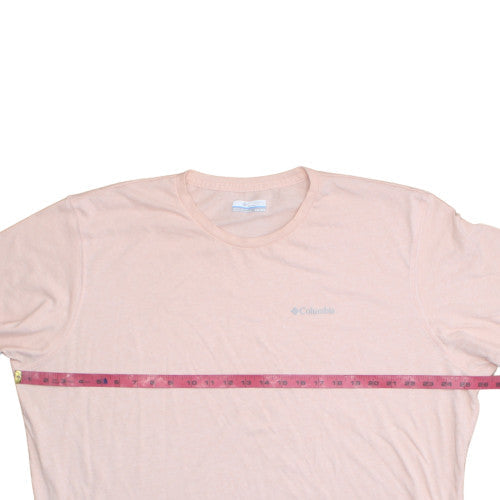 Columbia Men's Beige 2XL Crew Neck Short Sleeve Cotton Blend T-Shirt