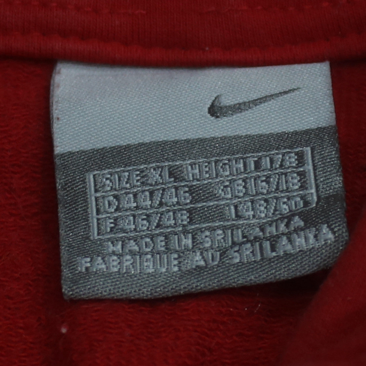 Nike Men's Red XL Track Jacket Full Zip Fleece Sportswear