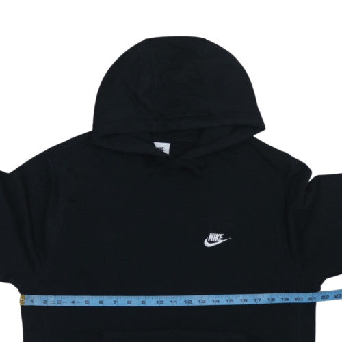Nike Men's Black Pullover Hoodie M Fleece Logo Sportswear