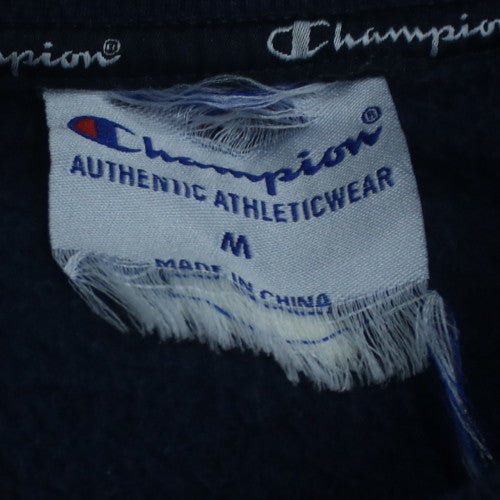 Champion Men's Blue Crew Neck Logo Pullover Sweatshirt Size M