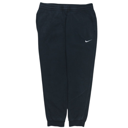 Nike Men's Black Jogger Trousers L Regular Fit Fleece Sweatpants