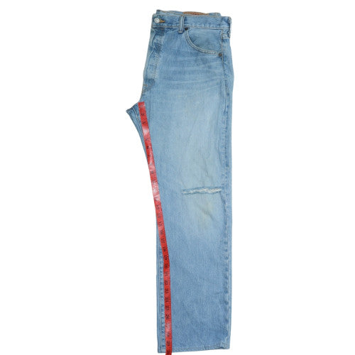 Levi Strauss 501 Men's Blue 36W 32L Straight Leg Distressed Jeans