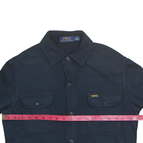 Polo Ralph Lauren Men's Blue Cotton Blend Button-Up Shirt Size M