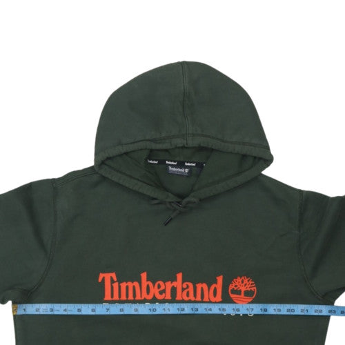 Timberland Men's Green Pullover Hoodie L Logo Graphic Outdoor