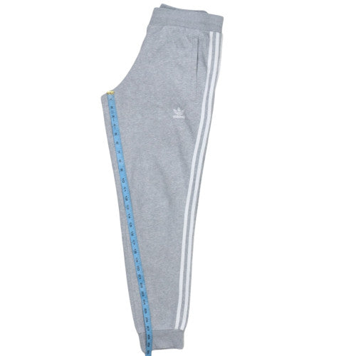 adidas Men Grey Jogger Trousers M Regular Fit Fleece Logo