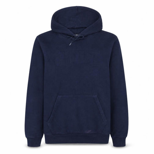 Puma Men's Blue Pullover Hoodie Small Fleece Logo Sportswear