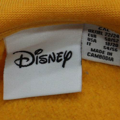 Disney Women's Yellow Mickey & Co Sweatshirt Size 2XL Cotton Blend