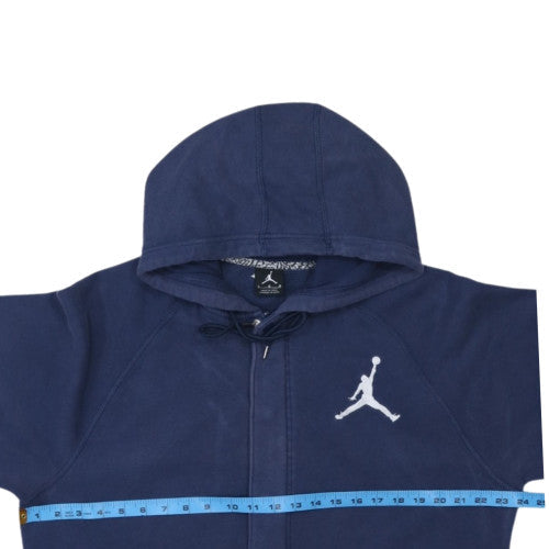 Jordan Mens Blue Full Zip Hoodie L Fleece Sportswear