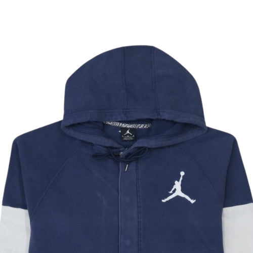 Jordan Mens Blue Full Zip Hoodie L Fleece Sportswear