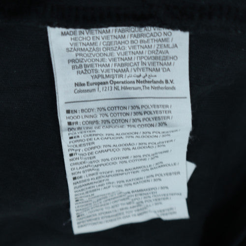 Nike Men's Black XS Full Zip Hoodie with Logo