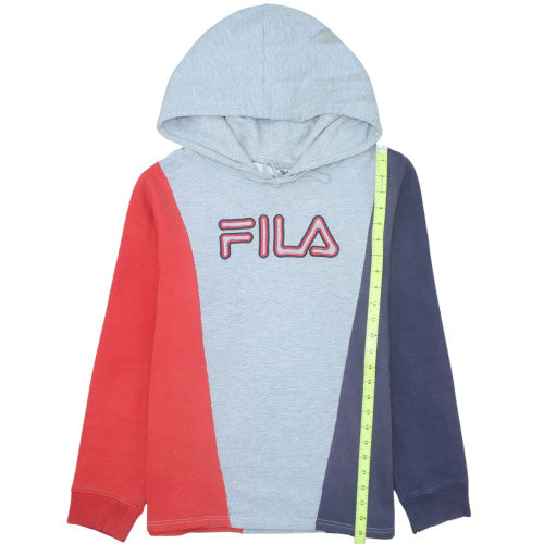 FILA Men's Multicoloured Pullover Hoodie L Graphic Fleece Sweatshirt