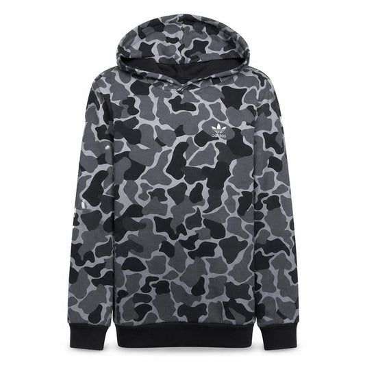 Adidas Men's Grey Camo Pullover Hoodie Sweatshirt Size S Classic Fit