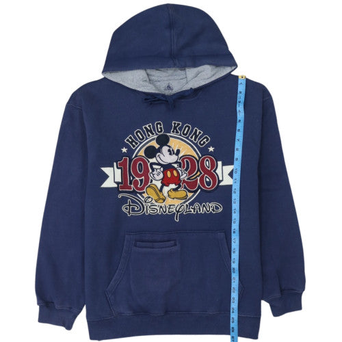 Disney Men's Blue Pullover Hoodie L Mickey Mouse Hong Kong Disneyland