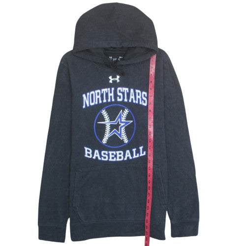 Under Armour Men's Black Pullover Hoodie M North Stars Baseball Fleece