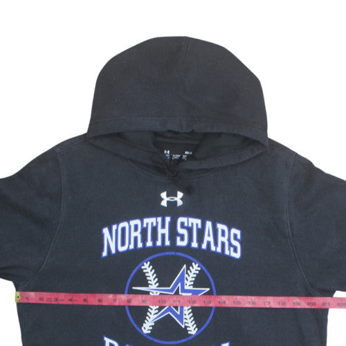 Under Armour Men's Black Pullover Hoodie M North Stars Baseball Fleece