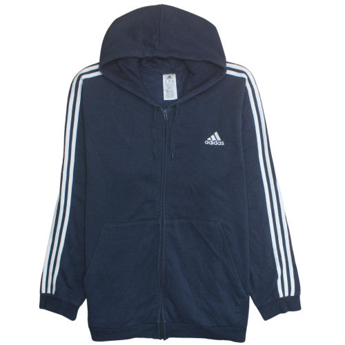 adidas Men's Blue 3XL Full Zip Hoodie Fleece Sportswear