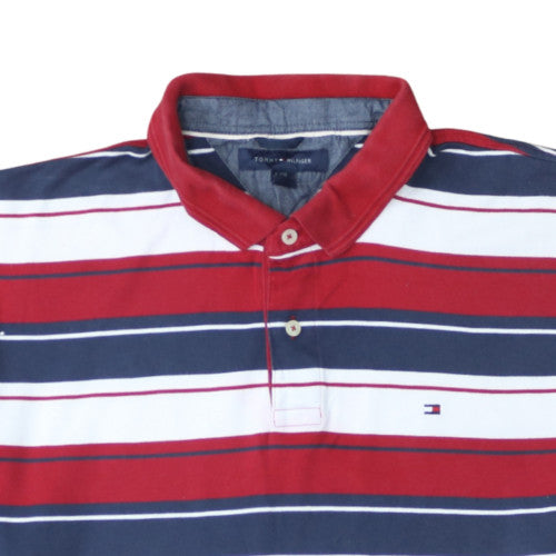 Tommy Hilfiger Men's Multicoloured Striped Polo Shirt 2XL