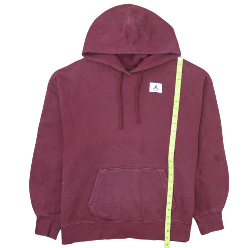 Nike Jordan Men's Red Pullover Hoodie Size S Oversized Fit Cotton
