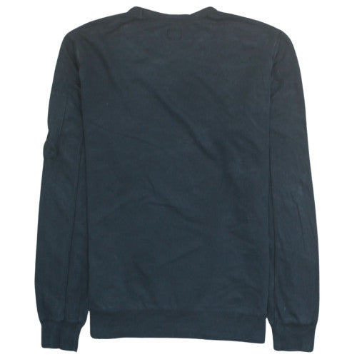 C.P. Company Men's Black Cotton Crew Neck Pullover Sweatshirt L