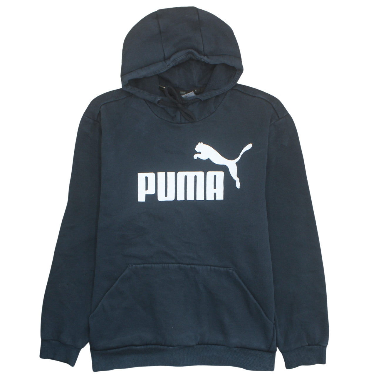 Puma Men’s Blue 2XL Pullover Hoodie Logo Fleece Sweatshirt