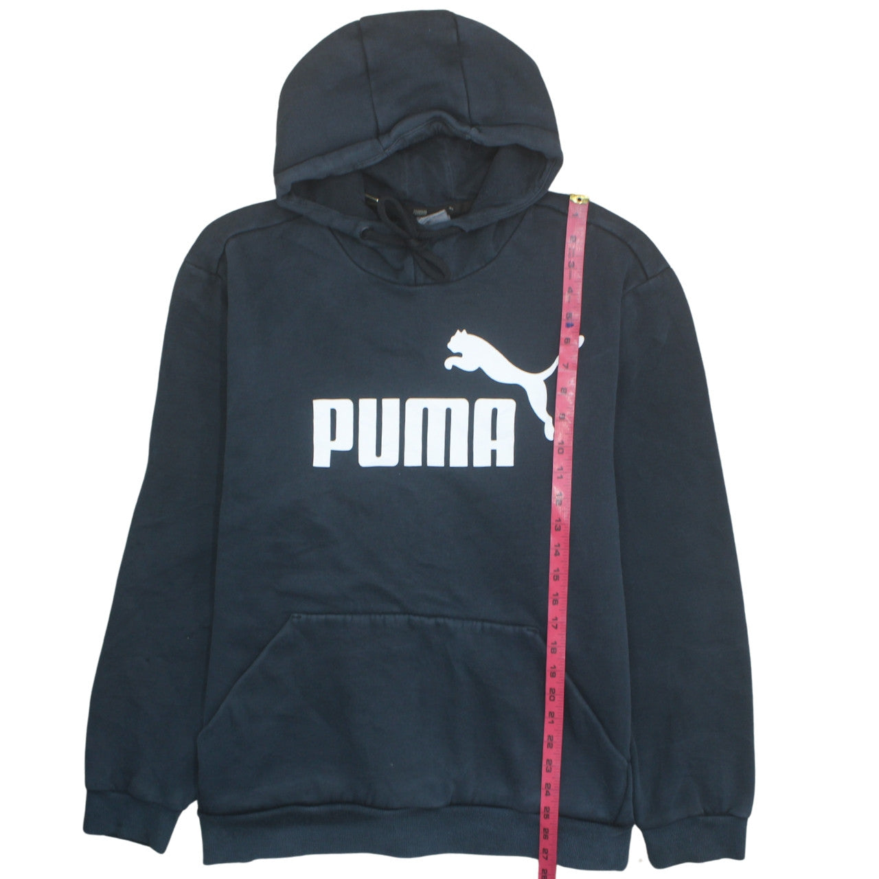 Puma Men’s Blue 2XL Pullover Hoodie Logo Fleece Sweatshirt