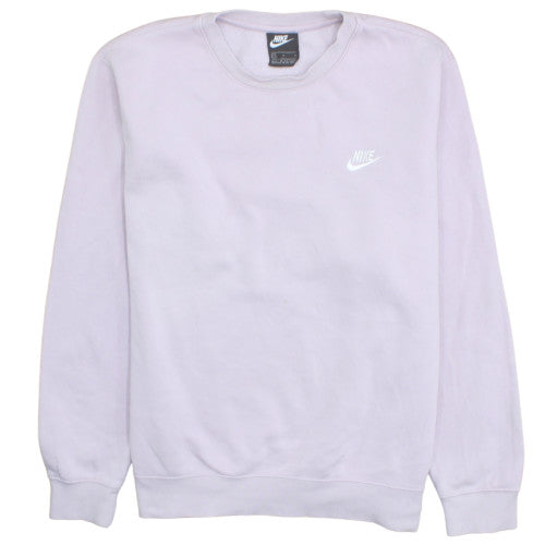 Nike Women’s Lilac Crew Neck Sweatshirt L Cotton Blend Casual