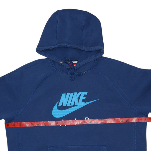 Nike Air Men's Blue Pullover Hoodie Size M Fleece Sportswear